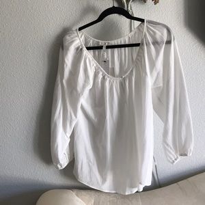 NWT Joie top with gathered sleeves